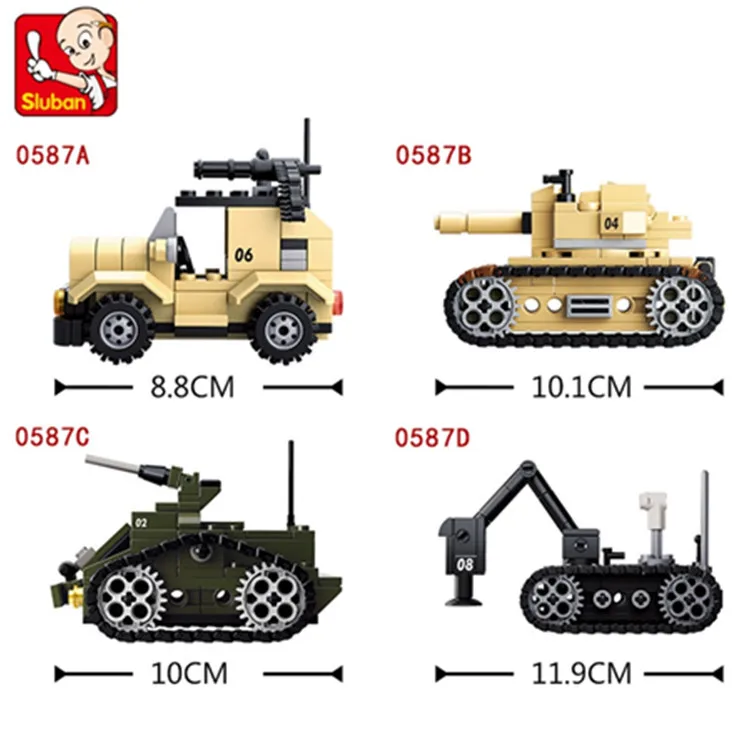 

Small Luban Building Blocks Military 0588 Wolf Warriors Special Forces 8-in-1 Children Educational Building Blocks Assembled Bui