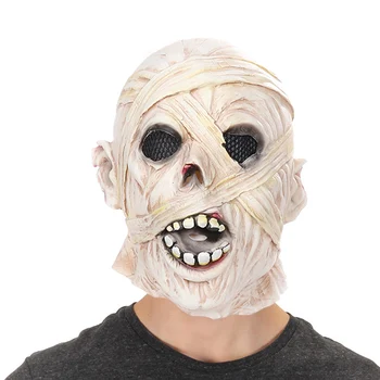 

Halloween Mummy Mask Props Grudge Ghost Hedging Zombie Mask Realistic Masquerade Halloween Mask