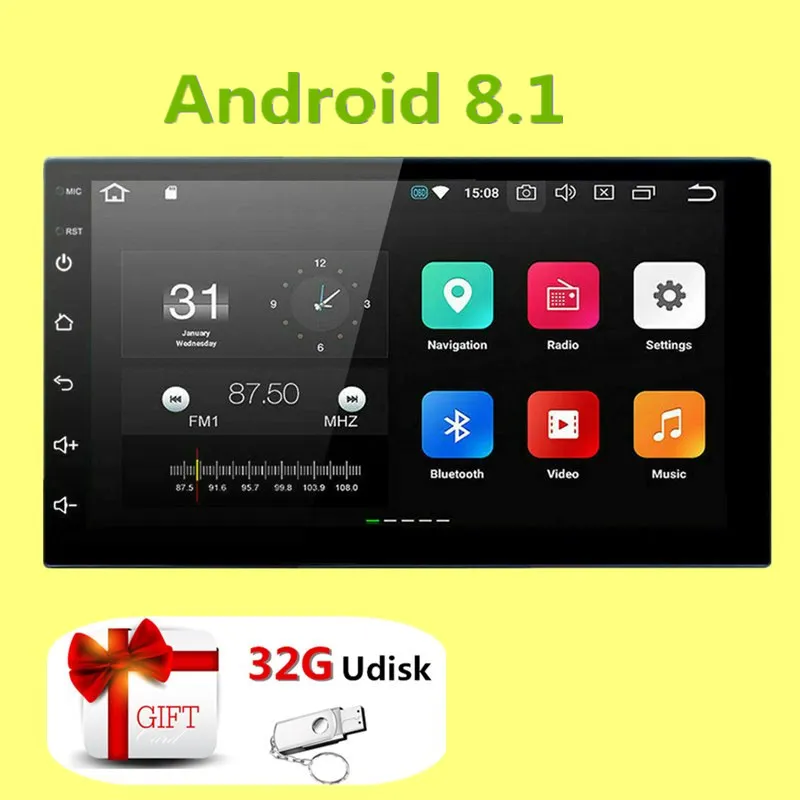 

2Din Android Car Multimedia Player GPS Navigation HD Autoradio WiFi USB FM 2 Din 7" Car Audio Radio Stereo Backup Monitor 2 Din