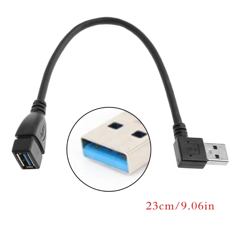 USB 3,0 A левый/правый угол 90 градусов мужчин и женщин адаптер удлинитель кабеля