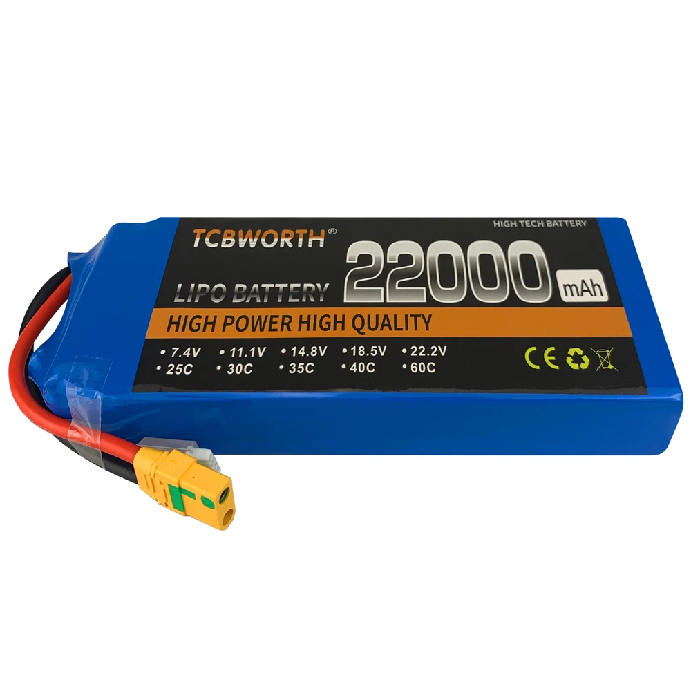 Перезаряжаемые провод с силикатной гелевой Батарея 4S 14 8 V 22000 ма/ч 25C для РУ