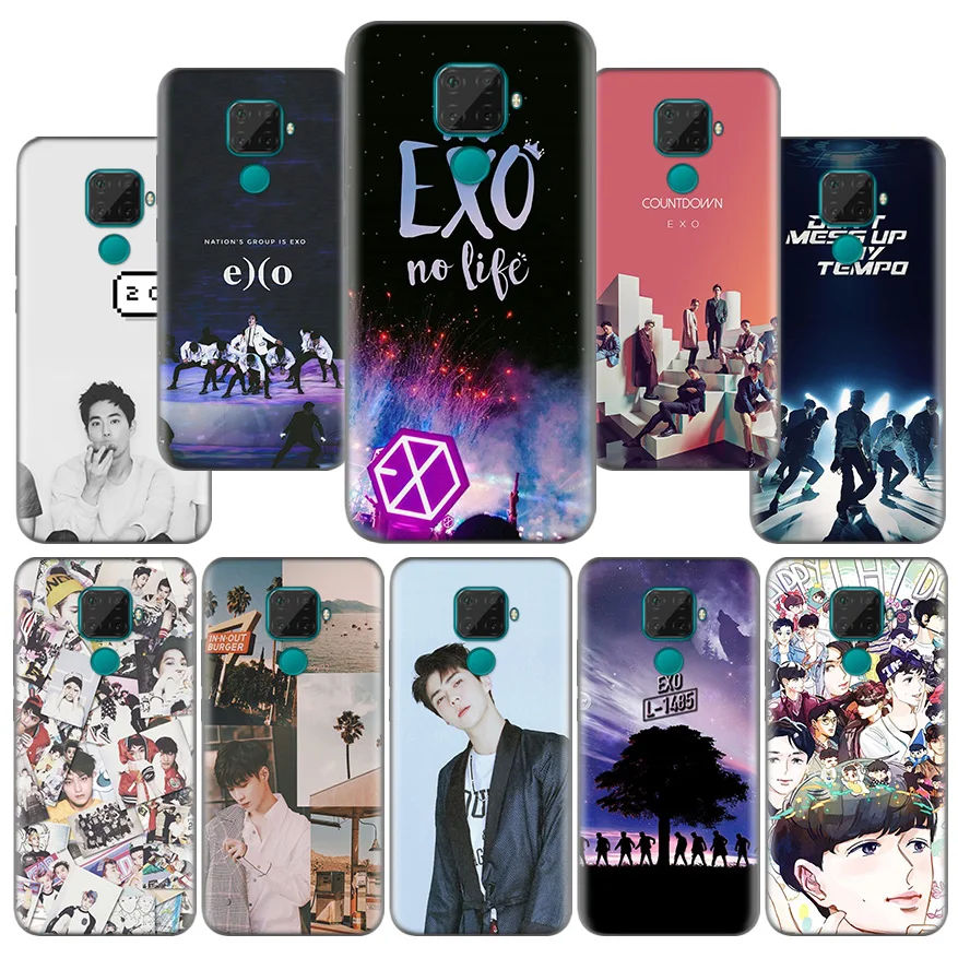 

EXO Lay Kai Chanyeol Sehun Pattern Silicone Case Capa for Huawei P Smart Plus 2019 P Smart Z Nova 5 5i Pro Y9 Y7 Y6 Y5 2019 2018
