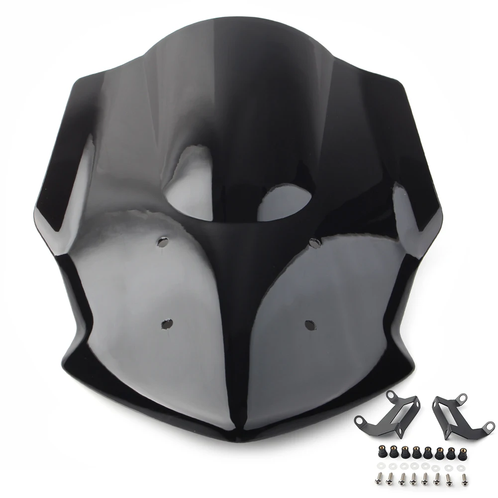 Motorcycle Windshield Windscreen with Mounting Kits For Yamaha MT07 ABS Plastic