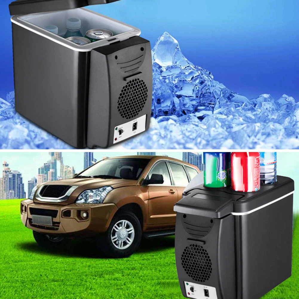 cooluli classic 4 liter small mini fridge Car Mini Refrigerator Fridge Cool Heat Cooler Insulated Cooler Box Lightweight Dual-Use Container car Home Office Freeze 6 L best camping fridge