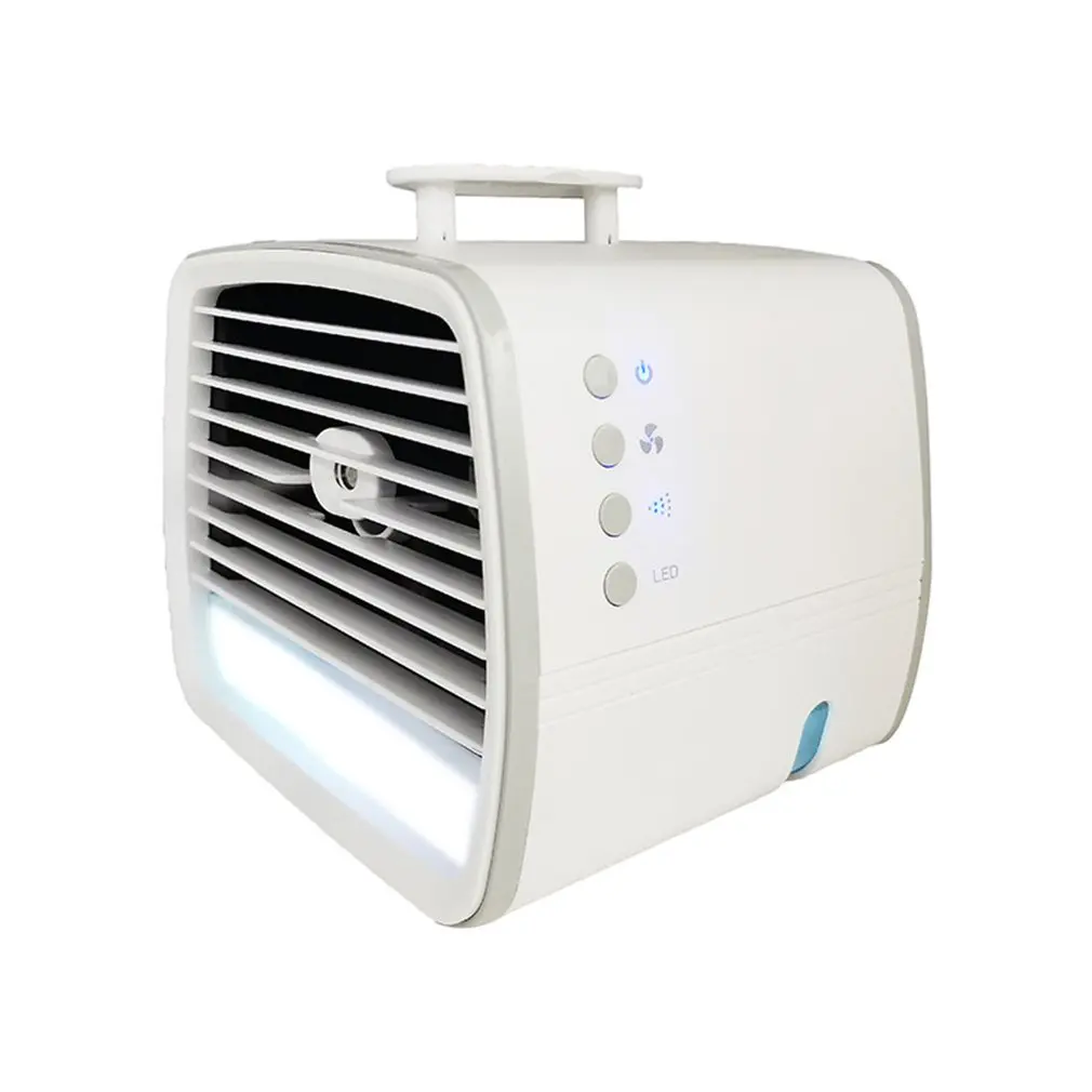 Portable Air Conditioner Mini Fan Quiet USB Cooler For Room Home Cooling Desktop Spray Humidifier With Night Light |