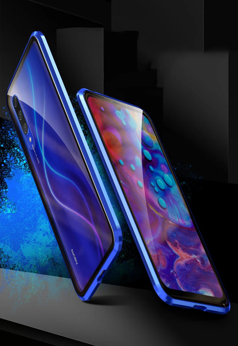 Роскошный чехол для Xiaomi Mi CC9/CC9e/A3/A3 Lite чехол полностью защищающий телефон магнит экран из закаленного стекла и алюминия металлический чехол
