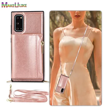 

Leather Shoulder Bag Case for iPhone 11 Pro Max 11Pro 6 6S 7 8 Plus X XR XS Max SE 2020 Cover Women Purse Lanyard Wallet Case