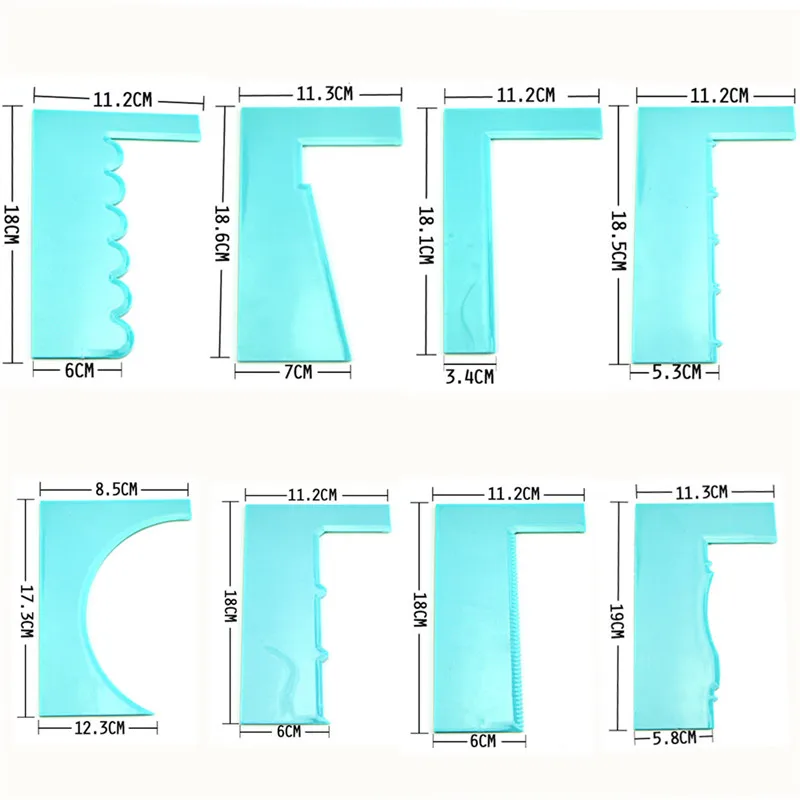 Моделирование более гладкий полировщик скребок для торта лопатки для теста глазировка печенья расческа набор формочки для выпечки DIY формы для выпечки