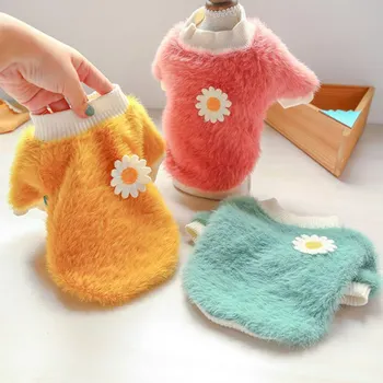 

Cute Plush Pet Dog Clothes Round Neck Warm Winter Fleece Dog Clothes For Small Dogs Puppy Dog Clothing Chihuahua Clothes XS-XL