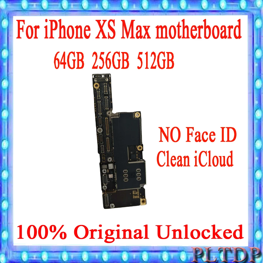 Для iPhone XS Max материнская плата с/без лица ID, с полными ЧИПАМИ разблокирован для iPhone XS Max материнская плата 64 Гб 256 ГБ 512 г