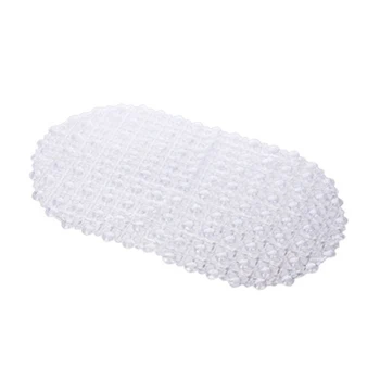 

PVC Bathroom Non-slip Mat With Sucker Plain Color Elliptical water drop shaped Bathtub Anti-slip Pad Shower Bathroom Accessories