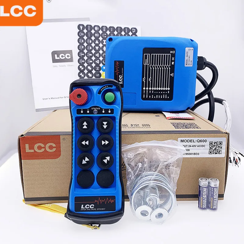 Q600 LCC 6-buttons Industrial Remote Control High Sensitivity Large Instrumen Travelling Crane Lift Hoist Truck Wireless Switch
