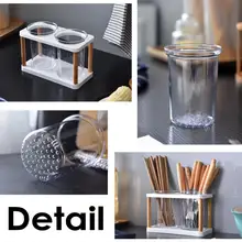 Простой палочки дозирующая детская ложка для хранения держатель деревянные палочки дозирующая детская ложка для пробки высокого качества полый Слив для сушки посуды шкаф-органайзер для кухни посуда