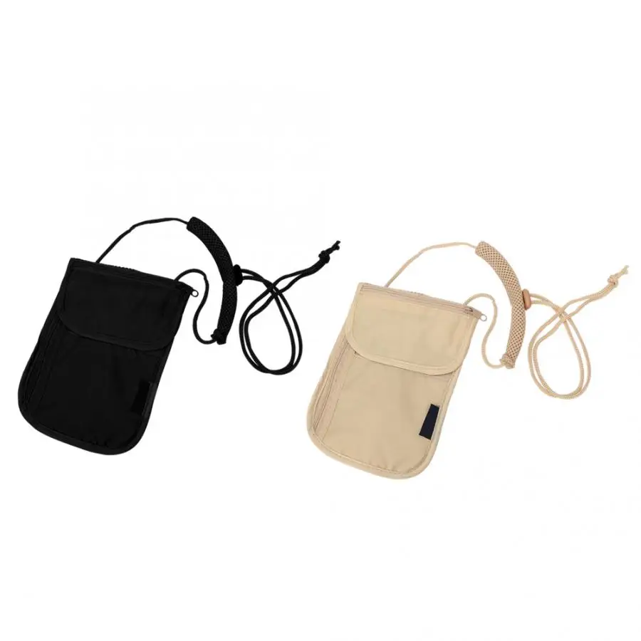 Portable Hanging Storage Bag Outdoor Travel Passport Anti-Theft Storage Hanging Wallet Neck Bag Travel Storage Bag
