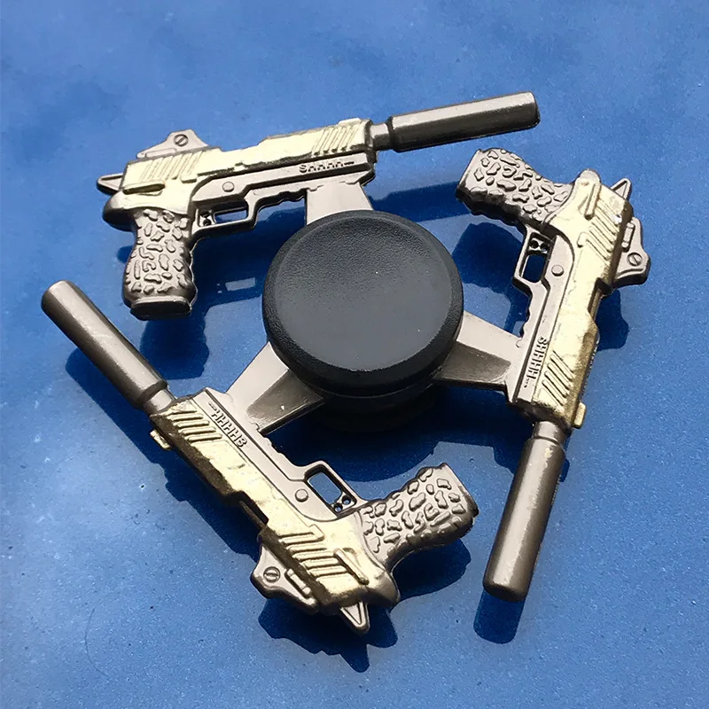 R118 подшипник Спиннер для взрослых Gyro Sniper Tri Finger Spinner металлические игрушки для детей Спиннер кольцо дымовая бомба пан форма - Цвет: Y-19