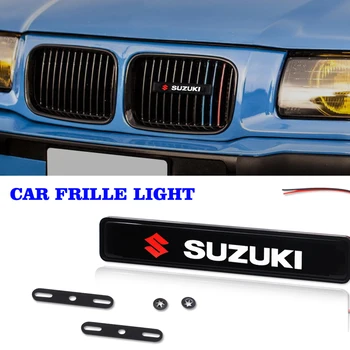 

1PCS Car Front Hood Grille Emblem Badge LED Light Car Decorative Lights For Suzuki Swift Jimny Swift Vitara Samurai Grand vitara