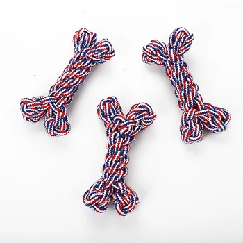 

Dog Weaving Cotton Lanyard Molar Bone Toy Molar Pedigree Pet Toy Dog Toy Lanyard Heading Teddy Bite Lanyard