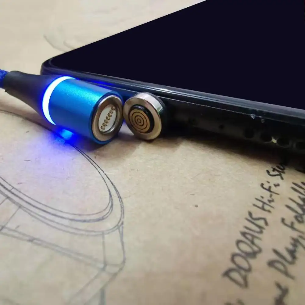 Поддержка передачи данных Магнитный кабель Micro USB для iPhone Samsung Android мобильный