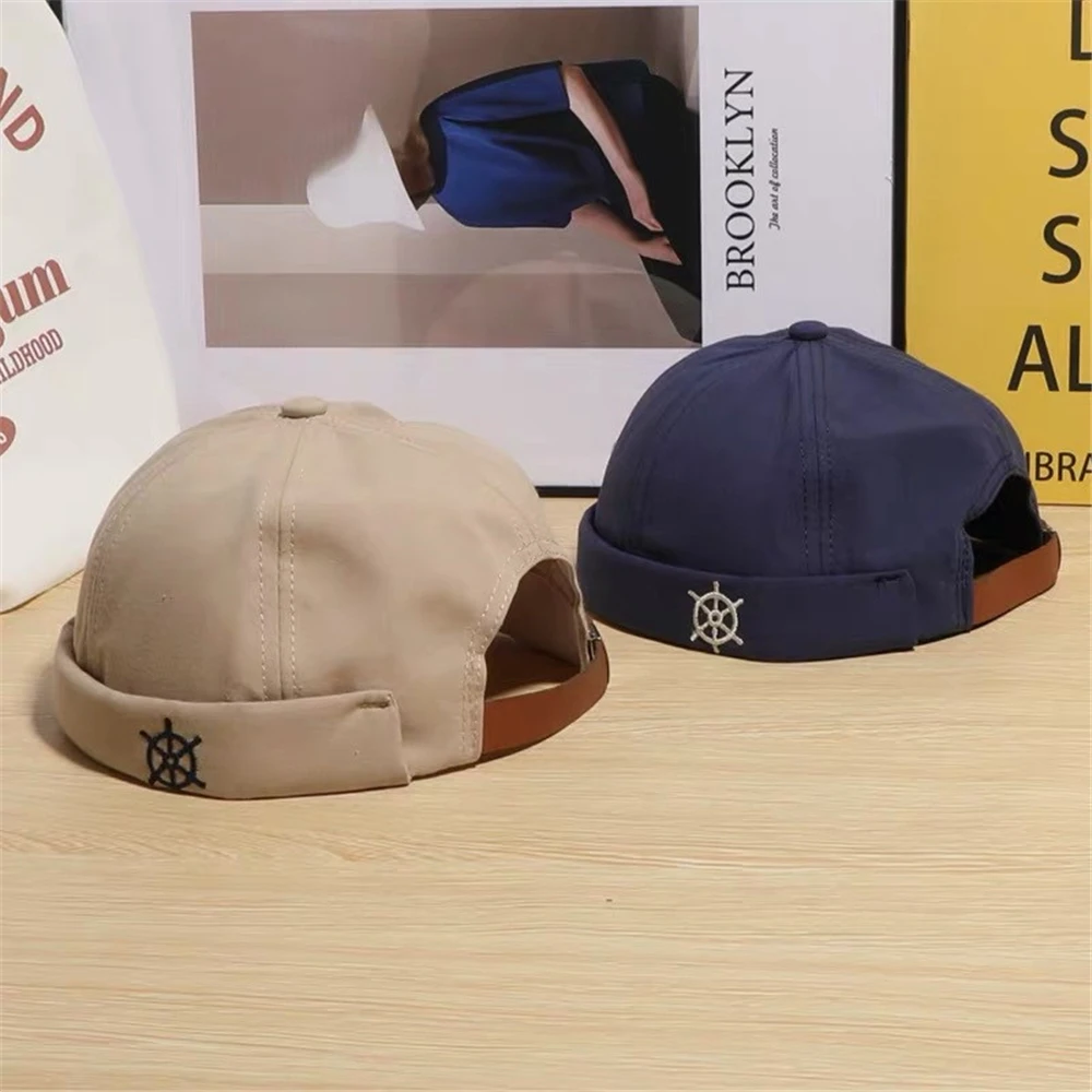 Gauter Kpop унисекс Skullcap Матросская Кепка модная вышивка свернутая манжета ковш кепка