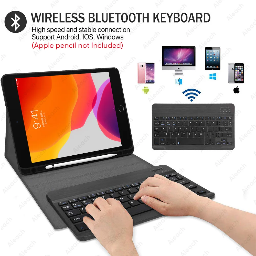 Чехол с клавиатурой Bluetooth для iPad mini 5 2019 4 чехол карандашом кожаный 3 2 1 7 9