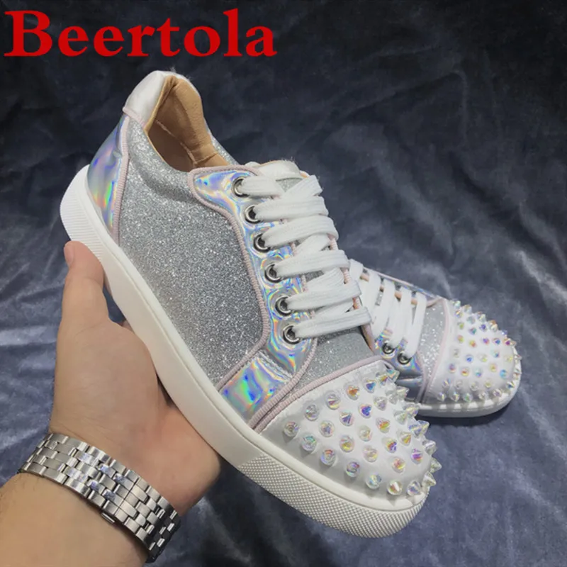 Fashion Shoes Studs Men Studded Low Top Shoes Men Studs Shoes Men