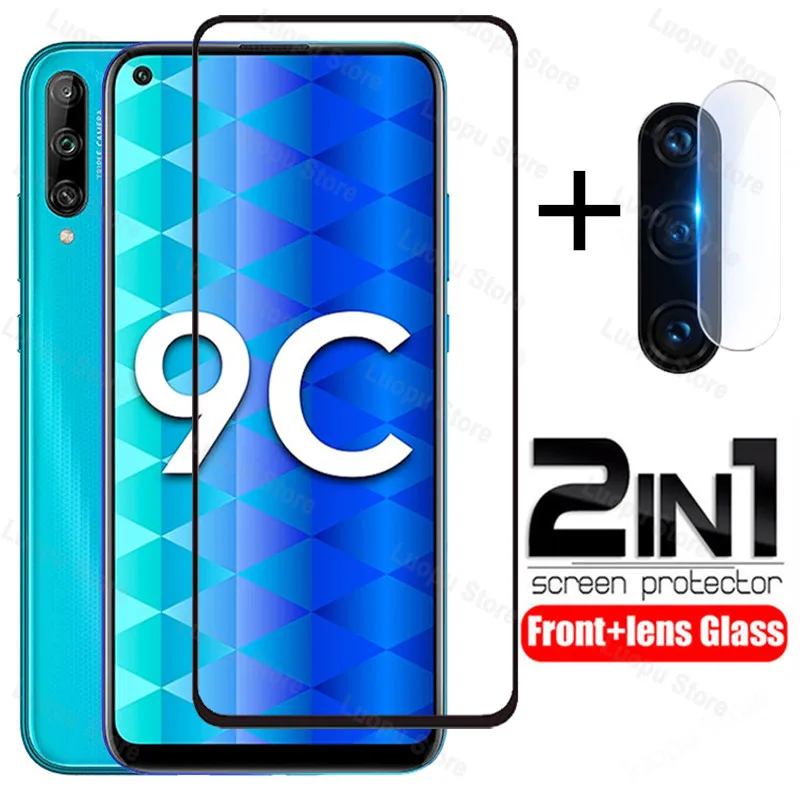 2 в 1 Защитное стекло для huawei honor 9s 9c 9x lite 9a global screen protector Закаленное glass|Защитные