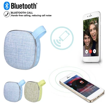 

Mini Fabric Bluetooth Wireless Outdoor Hi-Fi Stereo Speaker Soundbox Support TF Card / AUX / Handsfree Calls / MP3 Play