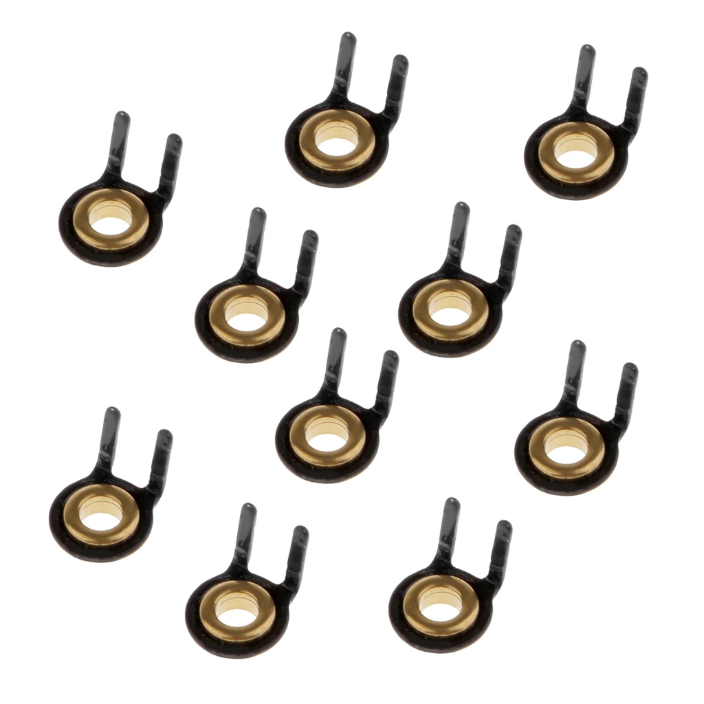 10 Pieces Stainless Steel Double Leg Fishing Rod Guides Inner Diameter 2mm