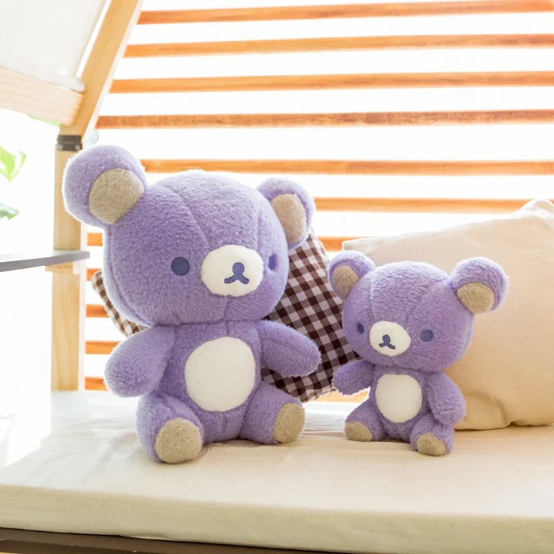 Lavender Rilakkuma Plush Doll Purple Bear Stuffed Toy Kawaii Anime Plush Toy Lovely Gift For Girlfriend Room Decorations брелок bear bow purple