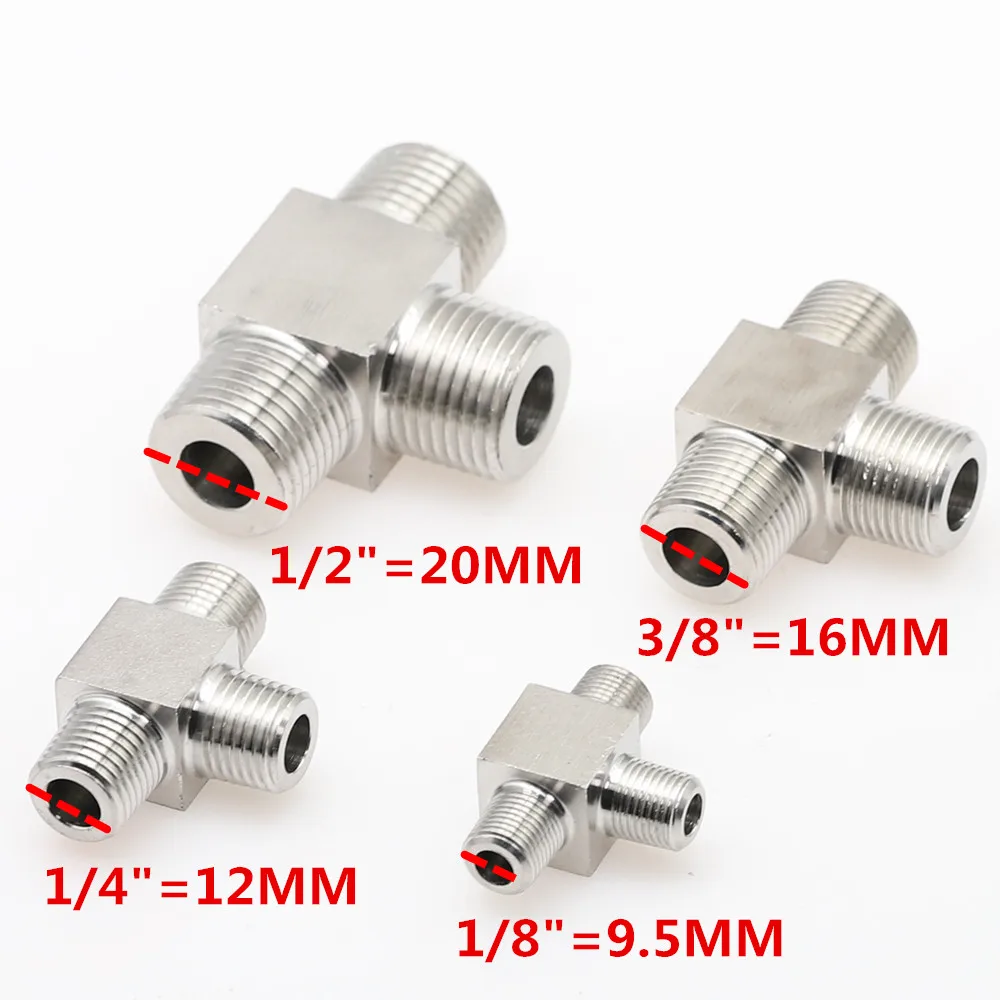 Фитинги высокого давления для преобразования типа T фитинги 1/8 &quot1/4&quot 3/8 &quot1/2&quot