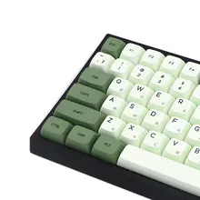 Matcha verde ethermal tintura sublimação fontes pbt keycap para teclado mecânico usb com fio 124 keycaps