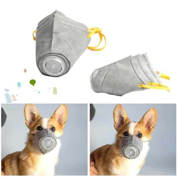 

3pcs Dog Soft Face Cotton Mouth Mask Pet Respiratory PM2.5 Filter Anti Dust Gas Pollution Muzzle Anti-fog Haze Masks For Dogs