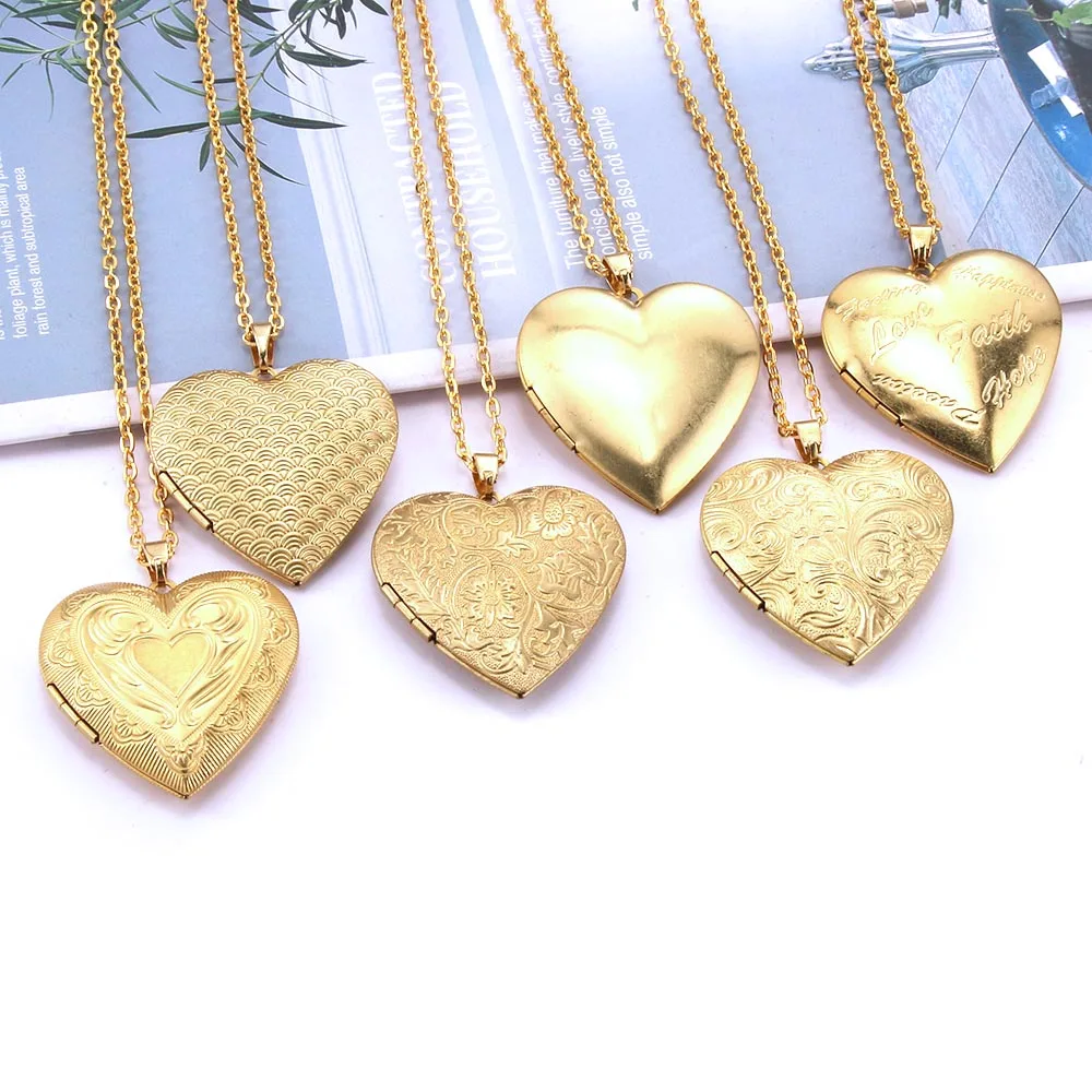 Women's Love Photos Locket Variety Trendy Copper Necklace Pendants Fashionable Classic Can Open Retro Style Party Souvenir Gift |