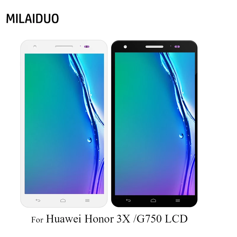ЖК-дисплей для huawei Honor 3X G750 G750-u10 G750-T01 сенсорный экран дигитайзер стекло в сборе