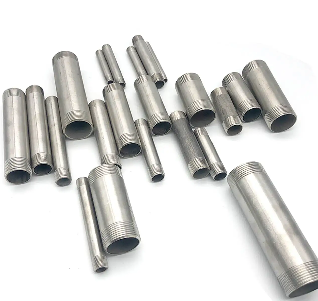 304 Stainless Steel Lengthen 50/75/100mm Thread 3/4 1 1-1/4 Bsp Male  Equal Straight Pipe Connector Adapter Extend - Pipe Fittings - AliExpress