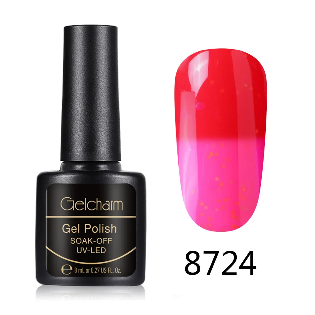 NLWB8724 Gelcharm 8 мл температурный меняющий цвет УФ гель лак для ногтей светодиодный замачиваемый Маникюр Снежинка градиентный гель для ногтей Гель-лак для ногтей - Цвет: NLWB8724