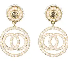 Серьги-гвоздики с жемчугом для женщин, женские серьги с кристаллами, стразы cc, винтажные женские серьги