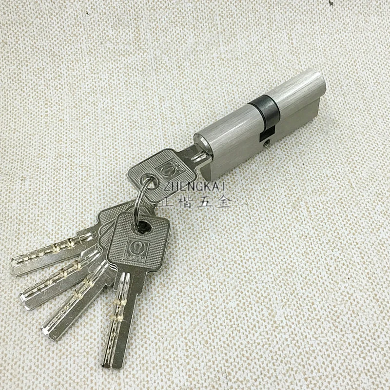 Все латунный открытый двери окна безопасности 70 мм цилиндр гостиная замок ручка индивидуальный латунный ключ