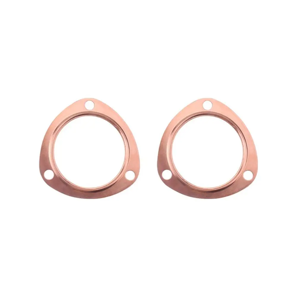 

3 In Copper Header Exhaust Collector Gaskets Reusable for SBC BBC 302 350 454 383 Fits All 3inch Collector With Triangle
