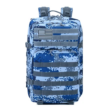 Military Tactical Backpack 50L Army Assault Molle Rucksack Men's Hiking Travel Hunting Camping 900D EDC Waterproof Bag Outdoor Navy digital color