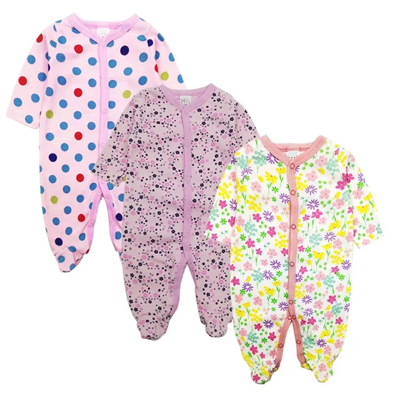 Baby-Boy-Girl-Footies-Pajamas-Original-Cotton-Spring-Sleepwear-3piece-lot-Animal-Christmas-Coverall-baby-sets (5)