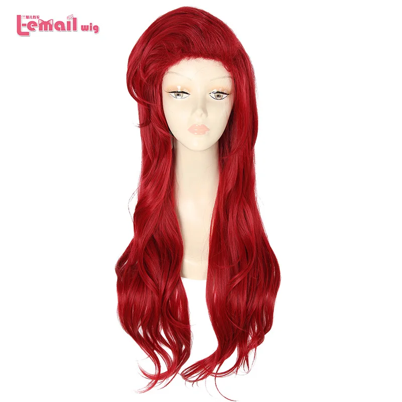 L email wig 70cm Long Wavy Cosplay Wigs Red Wigs for Women Synthetic