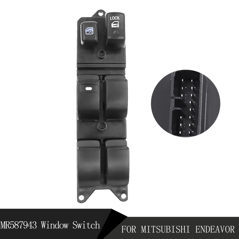 

MR587943 WSMT010 Left Driver Side Power Window Switch For Mitsubishi Montero Endeavor Lancer Evolution Sedan 4-Door 2004-2006