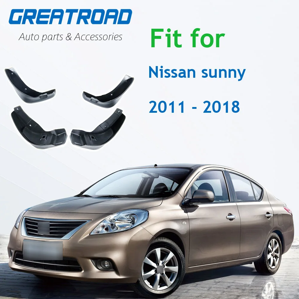 Molded Car Mud Flaps For Nissan sunny 2011 - 2018 FOR Kick Mudflaps Splash Guards Flap Mudguards Fender Styling | Автомобили и