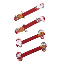 4 шт. двери рождественские ручки крышка Санта Печь Защитный Снеговик холодильник декоративные практичные антистатические волшебные наклейки