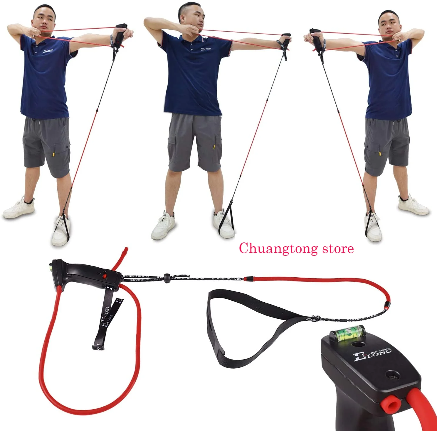 Archery Training Device Arm Extensor Exerciser Strength Resistance Bands for Archery Skill Training Pull Bow Workout Equipment 2 packs max loading 16kg adjustable ankle weighted exercise leg weighted workout weight loading wraps strength training empty