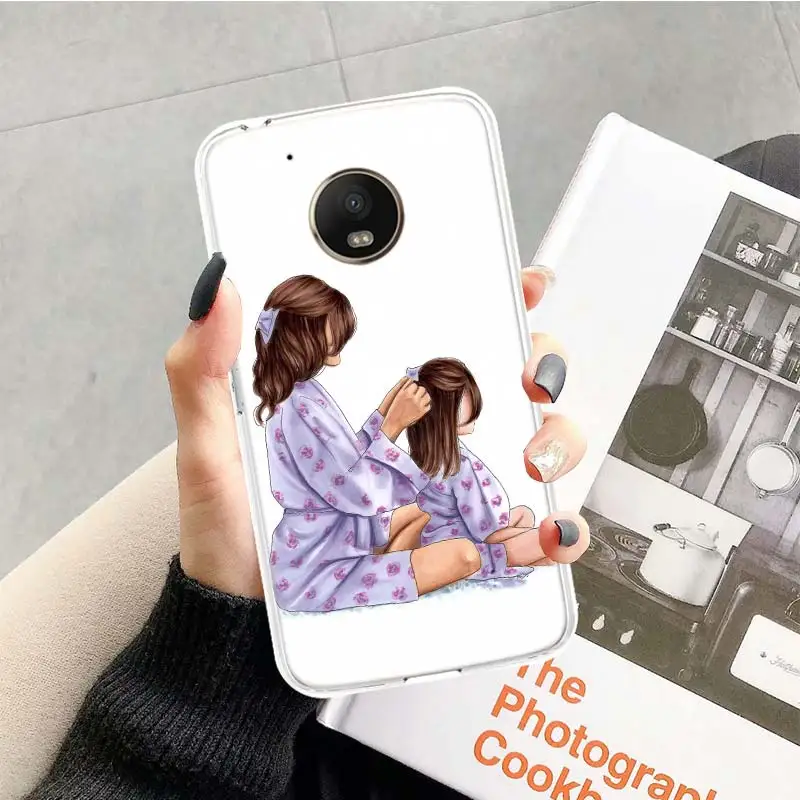 TR025-8 Для мам и детей, девочек queen чехол для Motorola Moto G7 G6 G5S G5 E4 плюс G4 E5 играть X4 Мощность TPU с рисунком индивидуальная крышка телефона - Цвет: TR025-8