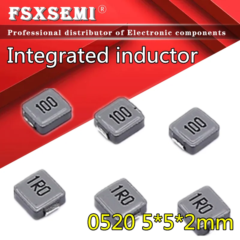 10 шт SMD Силовые индукторы 0520 1UH 2.2UH 3.3UH 4.7UH 6.8UH 10UH чип индуктор встроенный 5*5*2 мм 1R0 2R2