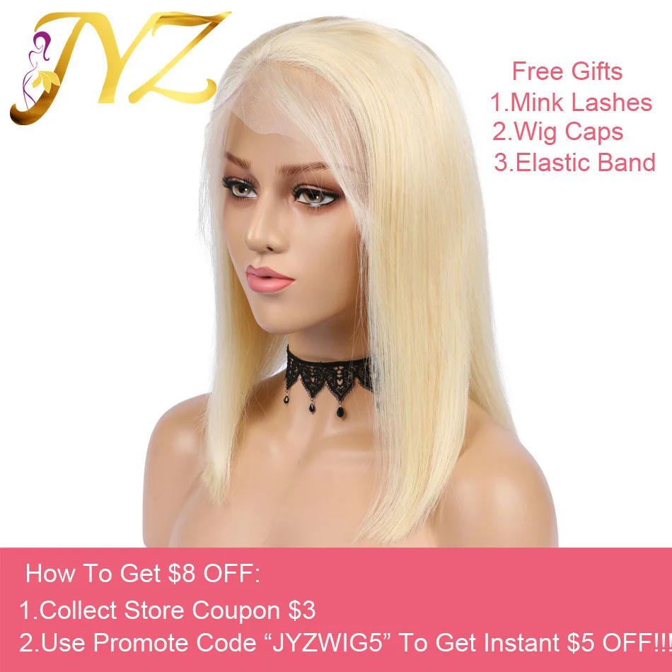 Prezzo JYZ 13*4 Del Merletto Anteriore Parrucche Dei Capelli Umani Diritto End Pieno di Remy del Brasiliano Bob Breve Frontale Parrucche Per Il Nero le donne di Colore Parrucche