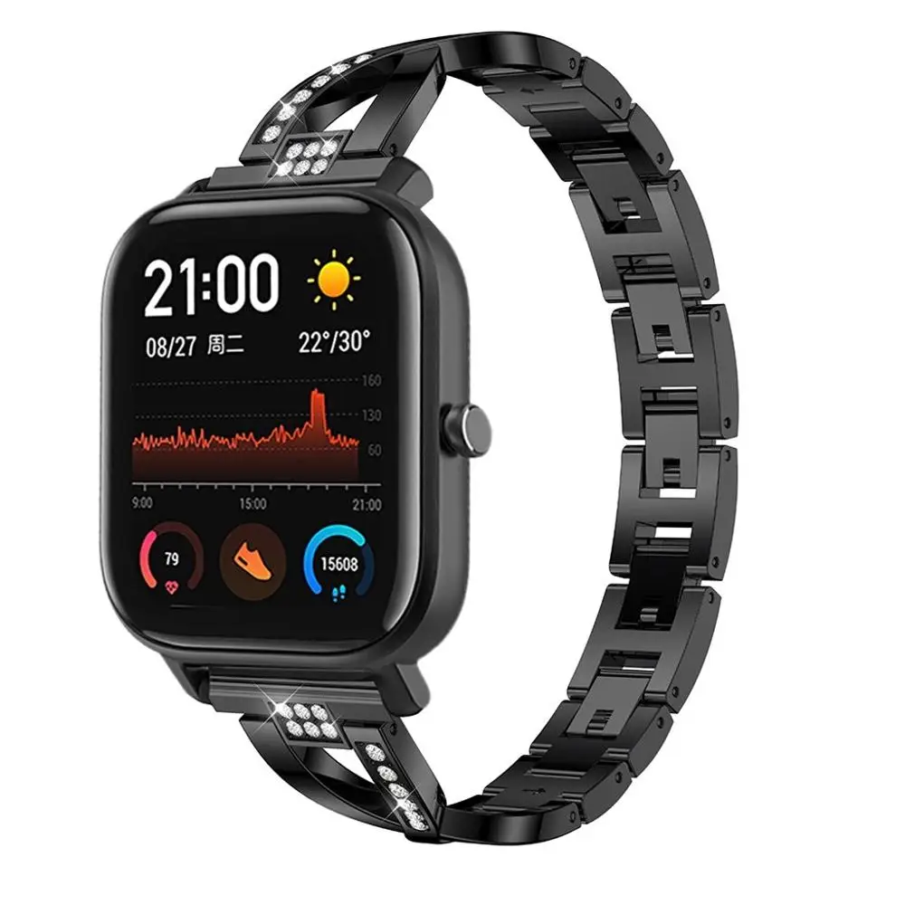 Сменный металлический ремешок для часов XIAOMI Huami Amazfit GTS наручных браслет умных